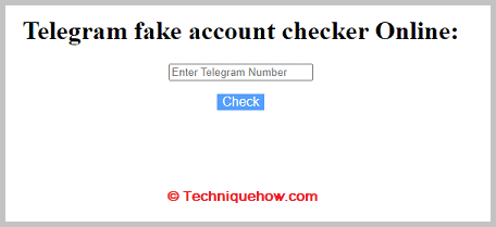 Telegram fake account checker Online