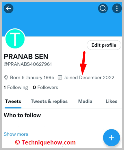 Twitter Bio section