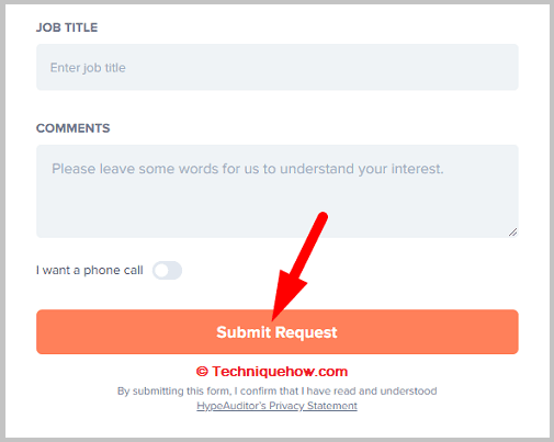 click on Submit Request.