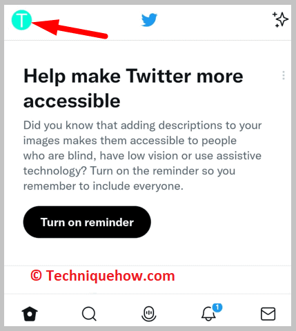 click on the profile icon