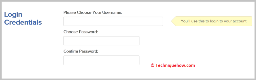 enter a Username