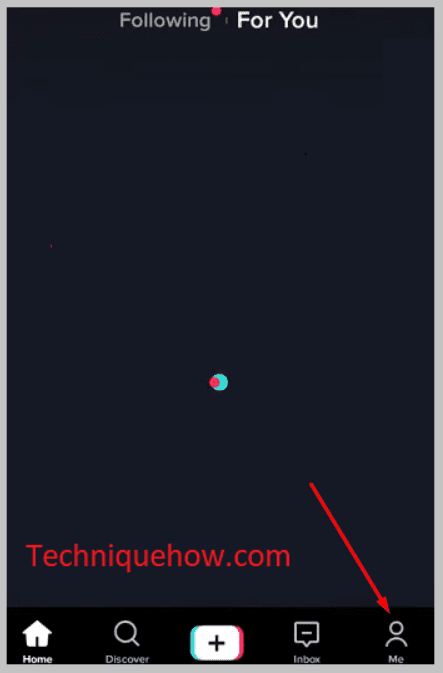 tapping on the Me icon
