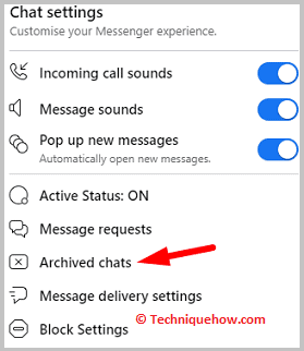 Check Archived Conversations