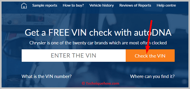 Click on Check Vin