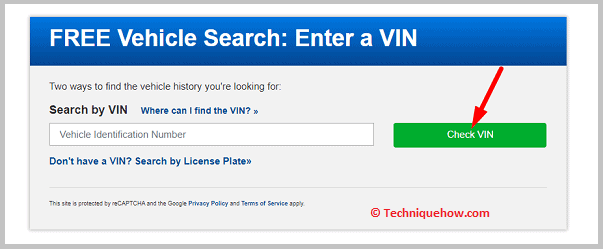 Click on Check Vin