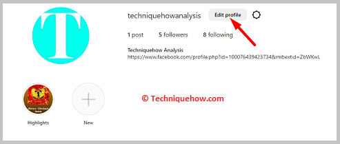 Click on Edit Profile