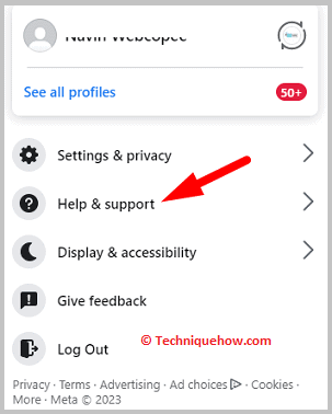Click on Help & Support
