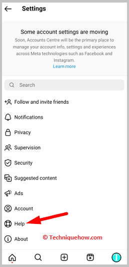 Click on Help option