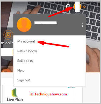 Click on My account