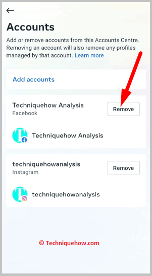 Click on Remove