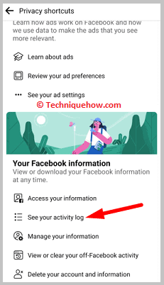 Click on activity
