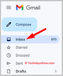 Click on inbox
