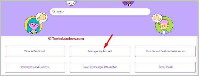 Click on manage account