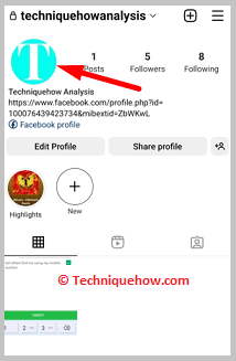 Click on profile