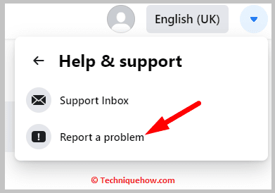 Click on report a problem