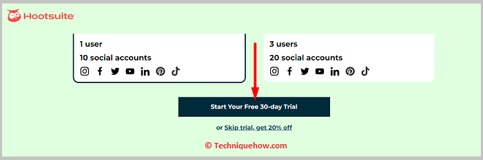 Click on start trial
