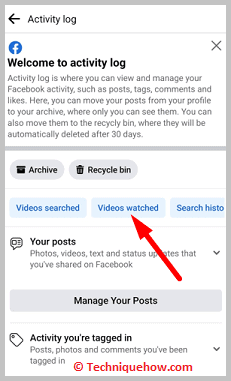 Click on video watched