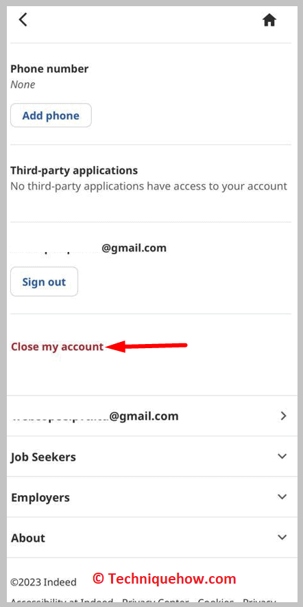 Close my account