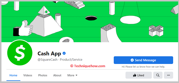 Contact Cash App Customer Support through Facebook