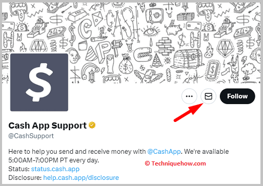Contact Cash App Customer Support through Twitter