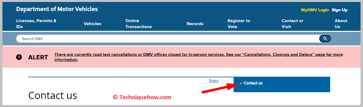 Contacting The Department Of Motor Vehicles