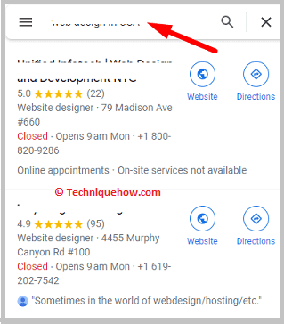 Search for the business