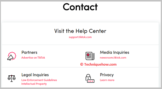 Select Contact Us.