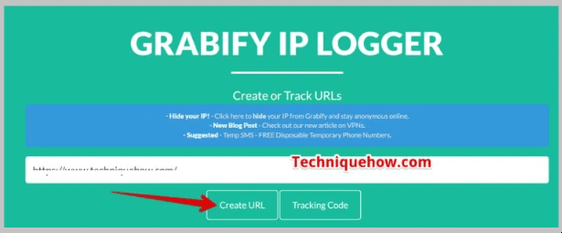 Shorten a link from the Grabify website