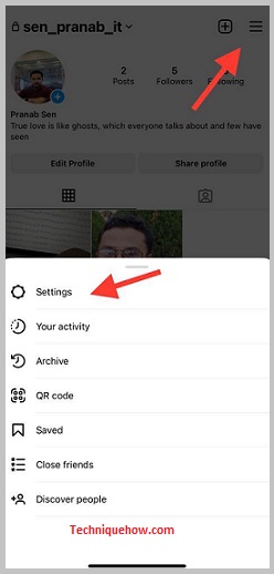 tap on Settings