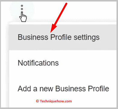Click on Business Profile Settings