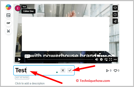 Click on add caption