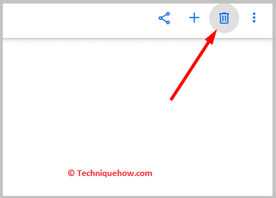 Click on delete icon