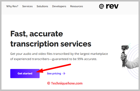 Click on get started