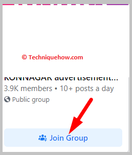 Click on join group