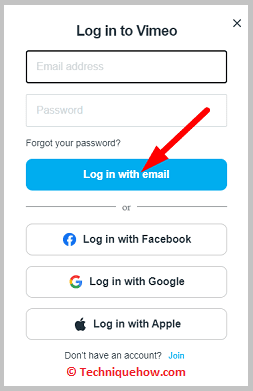 Click on login