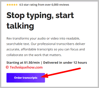 Click on order transaction