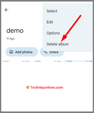 Delete album