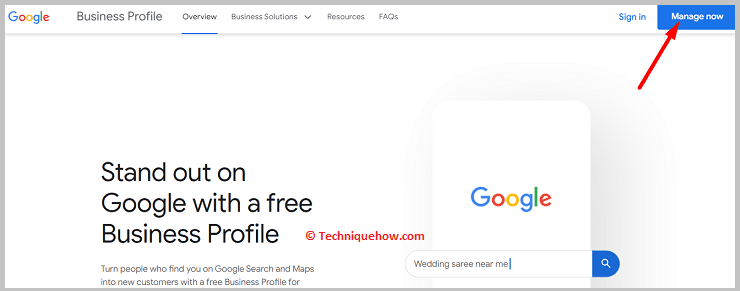 On Google My Business Website