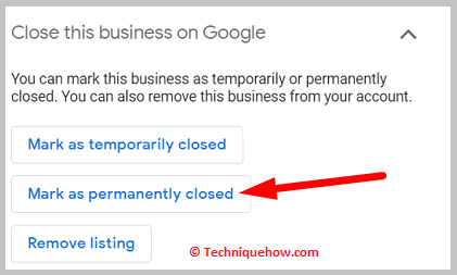 Mark as Permanently Closed