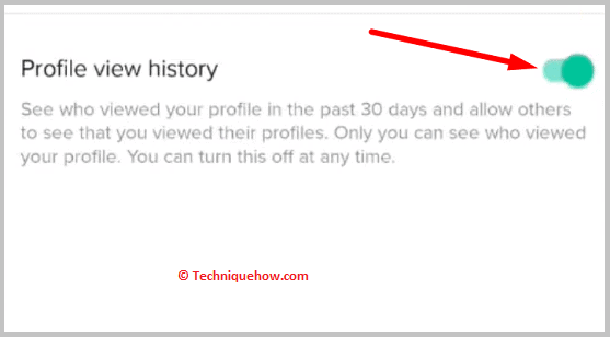 Enable Profile view history