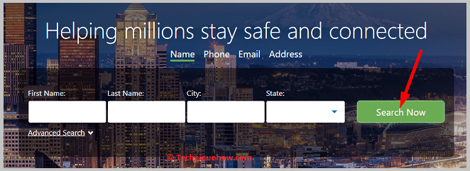 Search on PeopleFinders