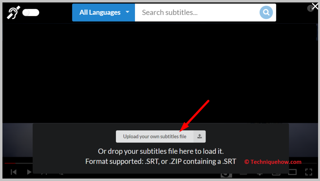 as an.SRT file