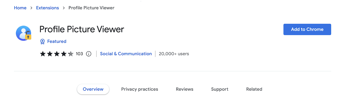 Profile Picture Viewer Extension