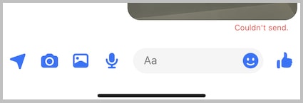 Couldn't Send Photos On Messenger