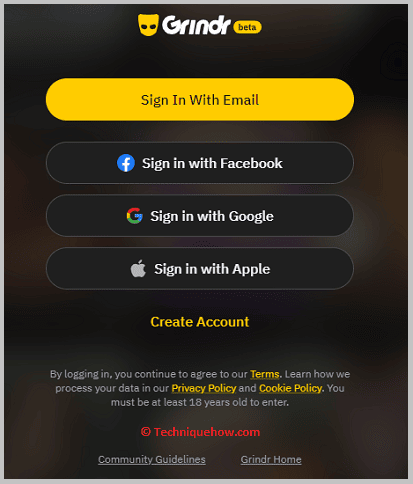 Grindr login