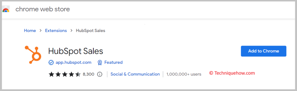 HubSpot Sales Chrome