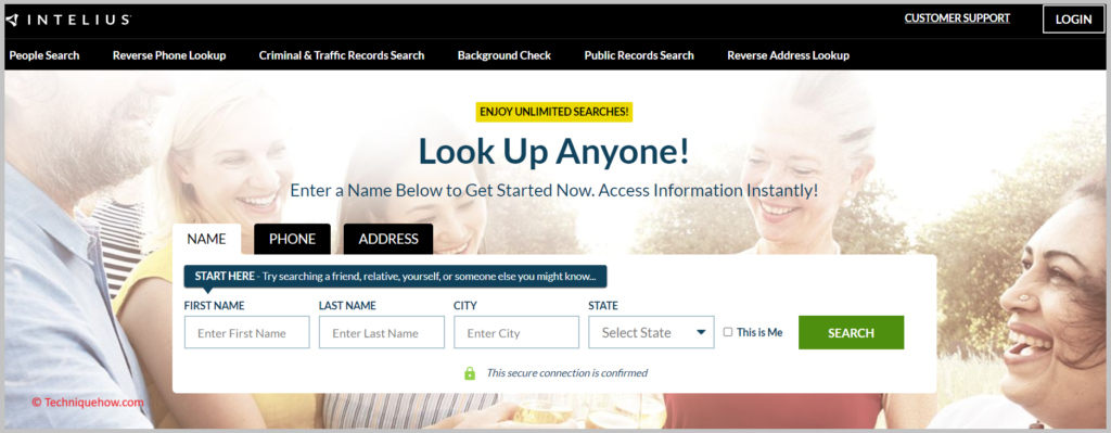 Intelius-website