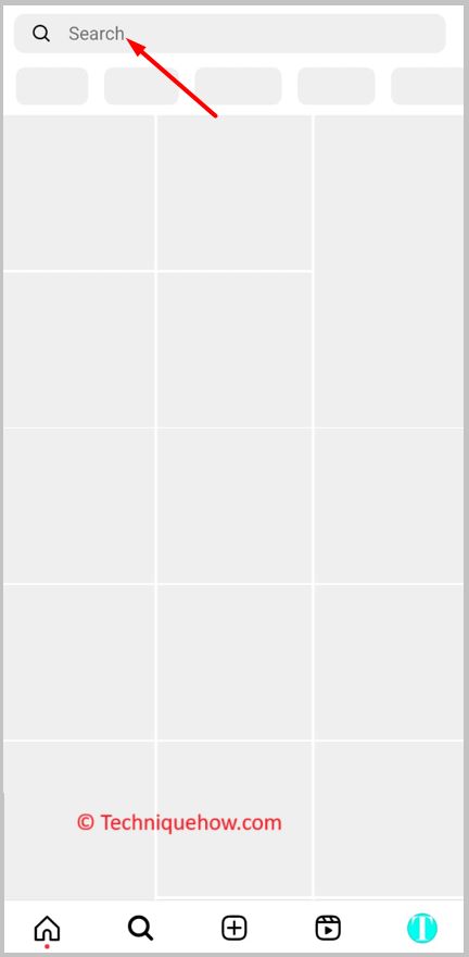 Using Instagram Search Bar
