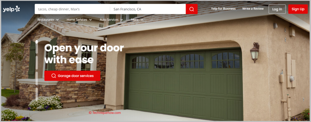 Yelp website