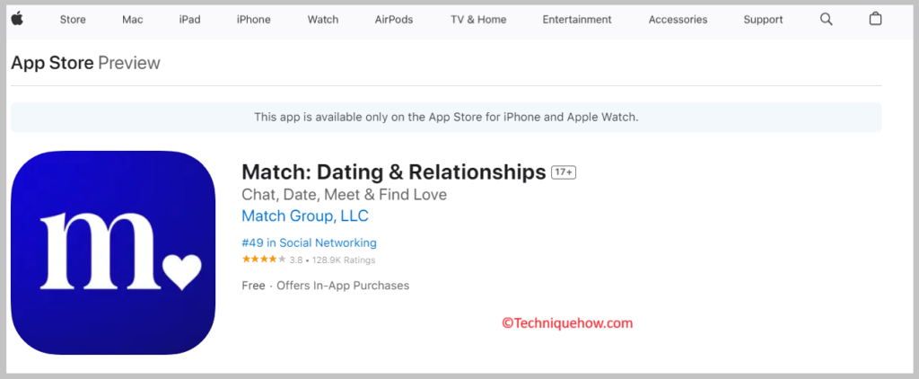 Match.com mobile app